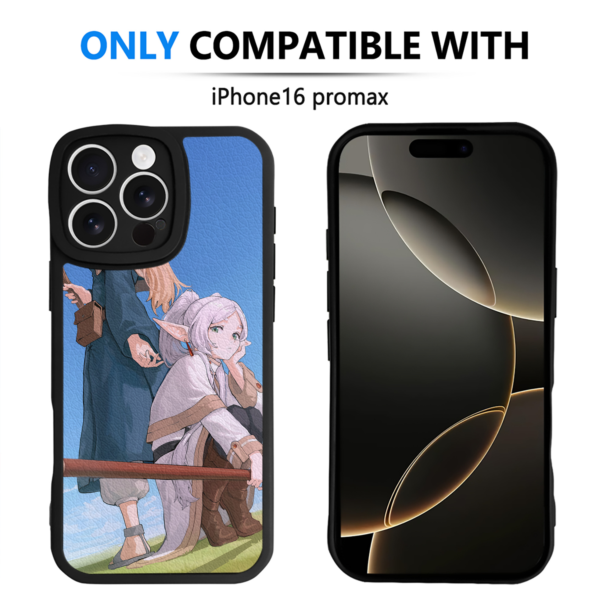 （画像用） 葬送のフリーレン Frieren 【iPhone 16シリーズ対応】シリコンスマホケース（レザー調） 材質：シリコン